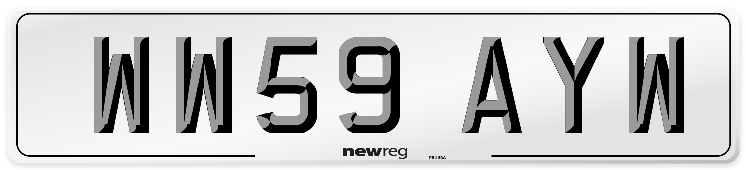 WW59 AYW Number Plate from New Reg
